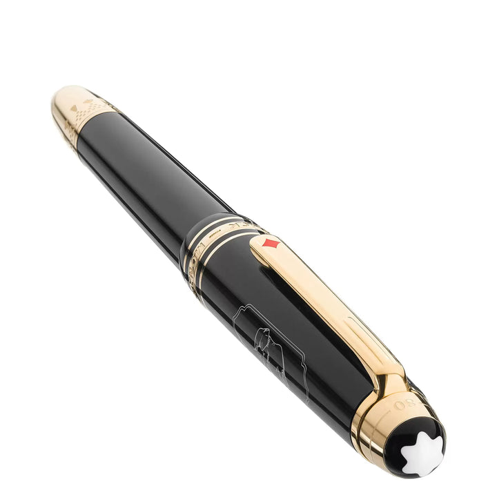 Montblanc Füllfederhalter Meisterstück Around The World in 80 Days mit anthrazitfarbener Spitze M 128472