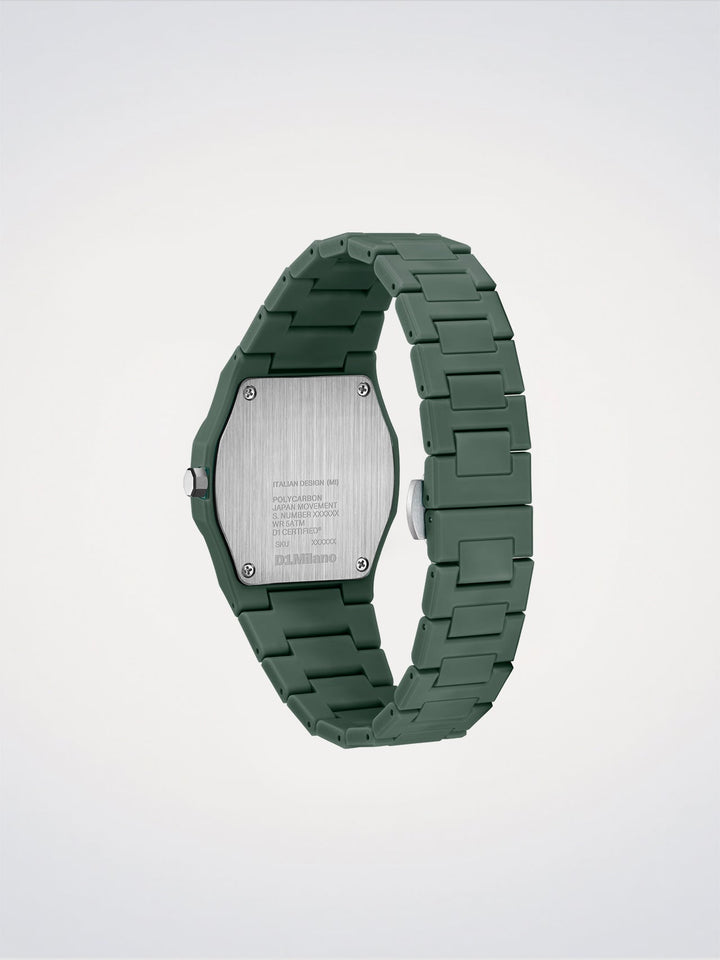 D1 Milano Green Legacy Polycarbonat-Uhr 40,5 mm D1-PCBJ42
