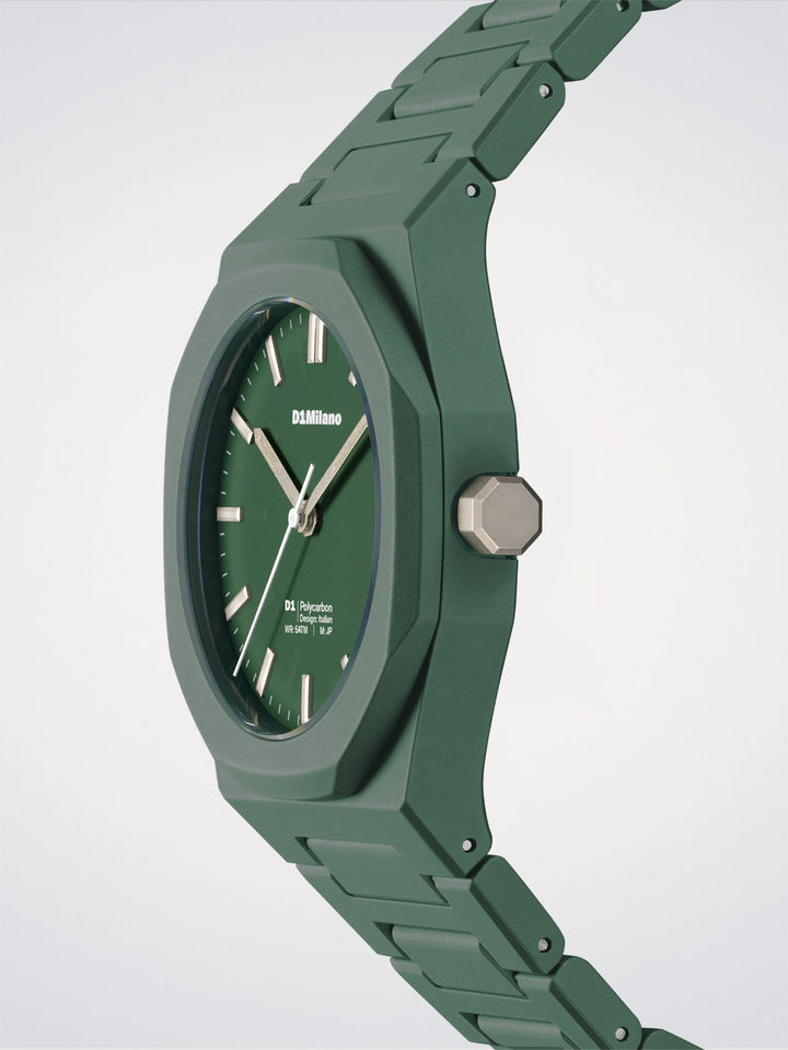 D1 Milano Green Legacy Polycarbonat-Uhr 40,5 mm D1-PCBJ42