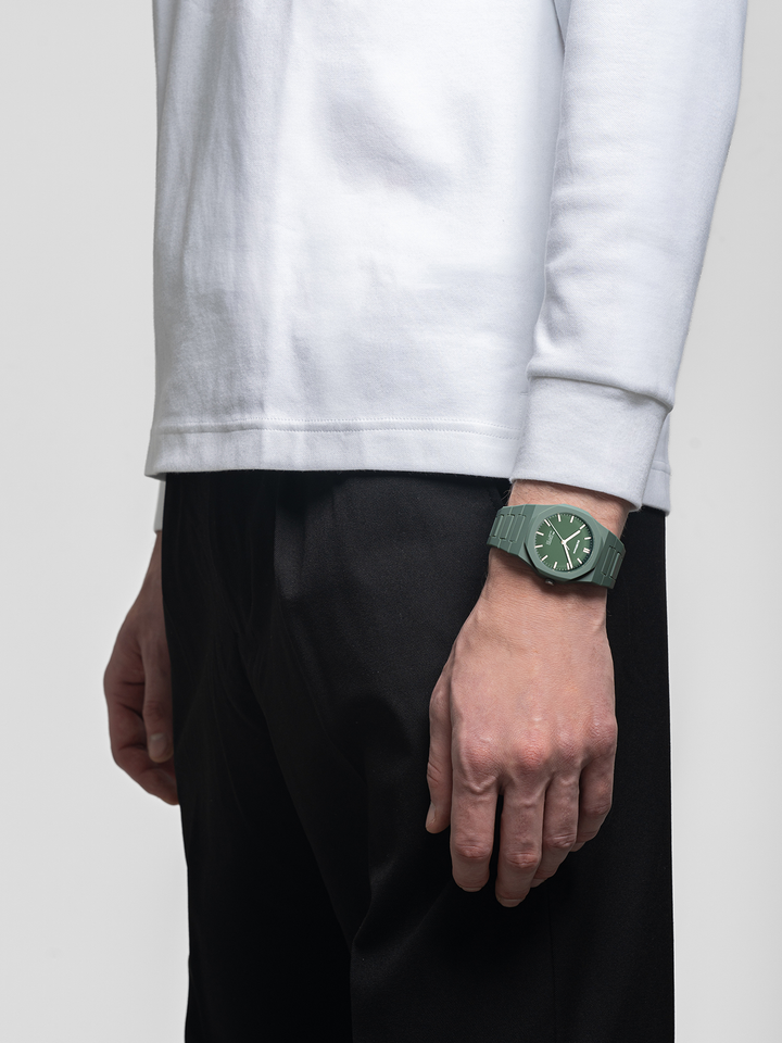 D1 Milano Green Legacy Polycarbonat-Uhr 40,5 mm D1-PCBJ42