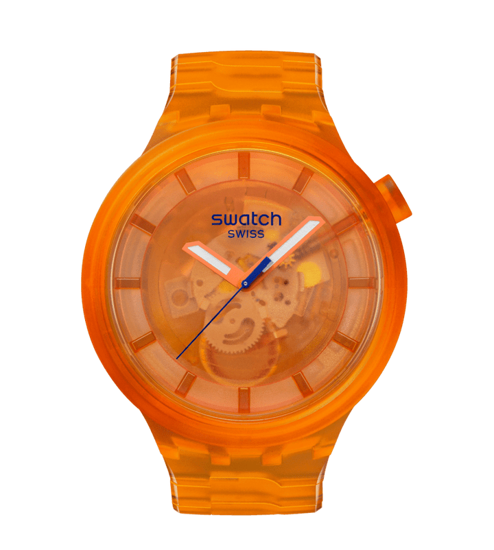 Swatch Orange Joy 47mm Originals Big Bold SB05O103 Watch