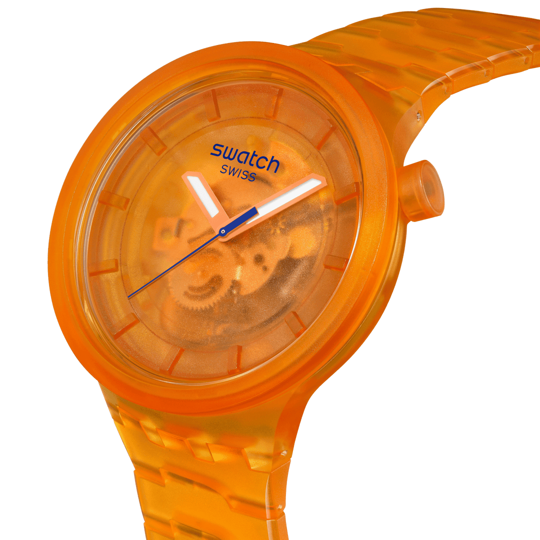 Swatch Orange Joy 47mm Originals Big Bold SB05O103 Watch