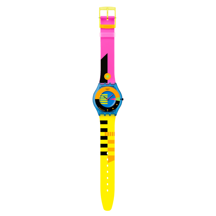 Swatch-Uhr NEON FLUMOTIONS Originals Skin 34mm SS08S101