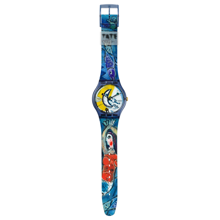 Swatch Chagall's Blue Circus Special Edition Tate Gallery Originals Nieuwe Gent 41mm Suaz365