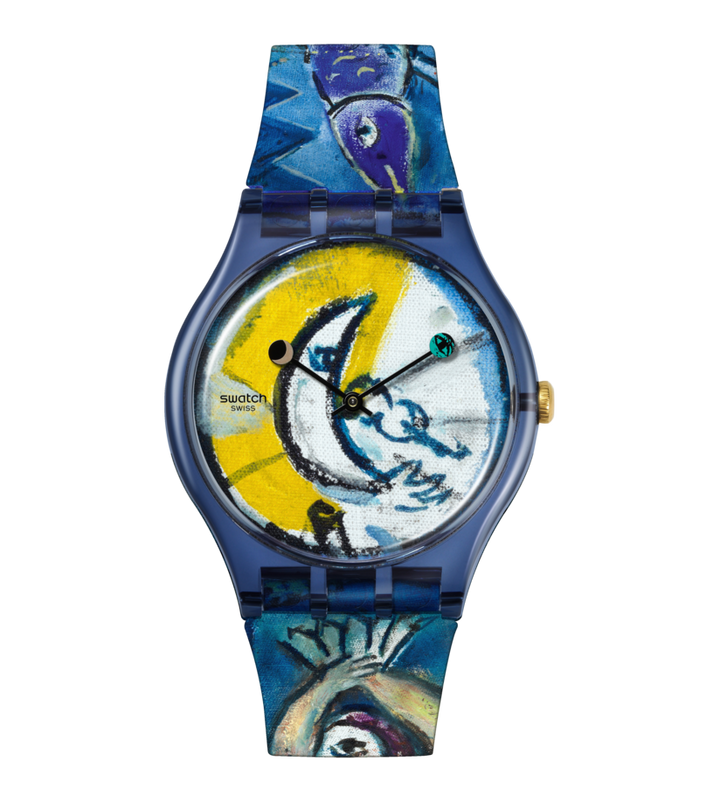 Swatch Chagall's Blue Circus Special Edition Tate Gallery Originals Nieuwe Gent 41mm Suaz365