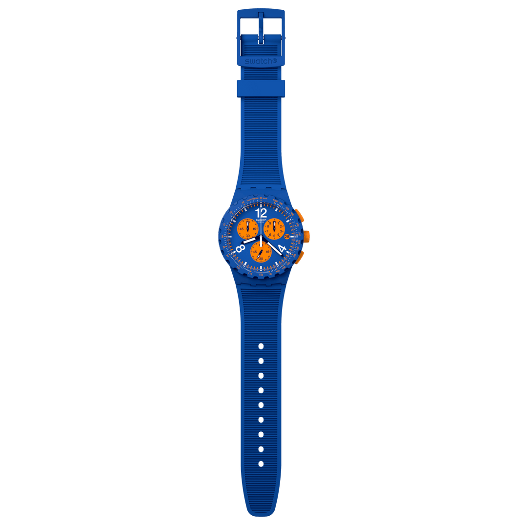 Swatch primárně modré originály Chrono 42mm Susn419