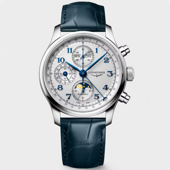 Longines Uhr Master Collection Chrono Moonphase 41 mm Silber Automatik Stahl L2.962.4.73.2