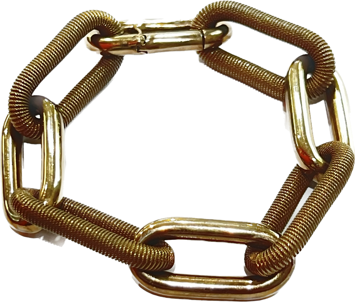 Bransoletka łańcucha srebrnego sidalo 925 PVD Wykończenie czekolady M-4120-BW