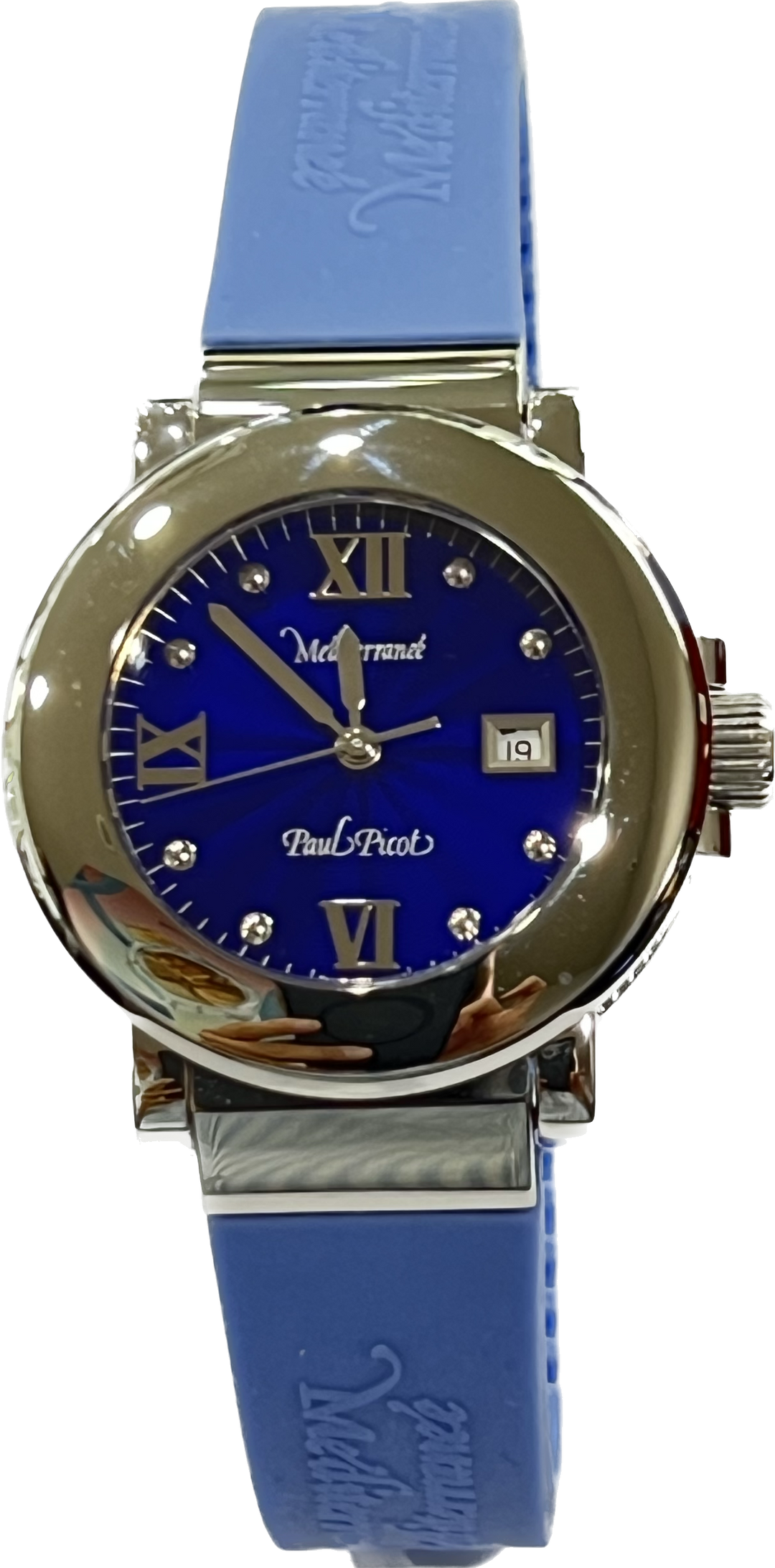 Paul Picot Mediterranean horloge '36mm blauw kwarts staal 4108az