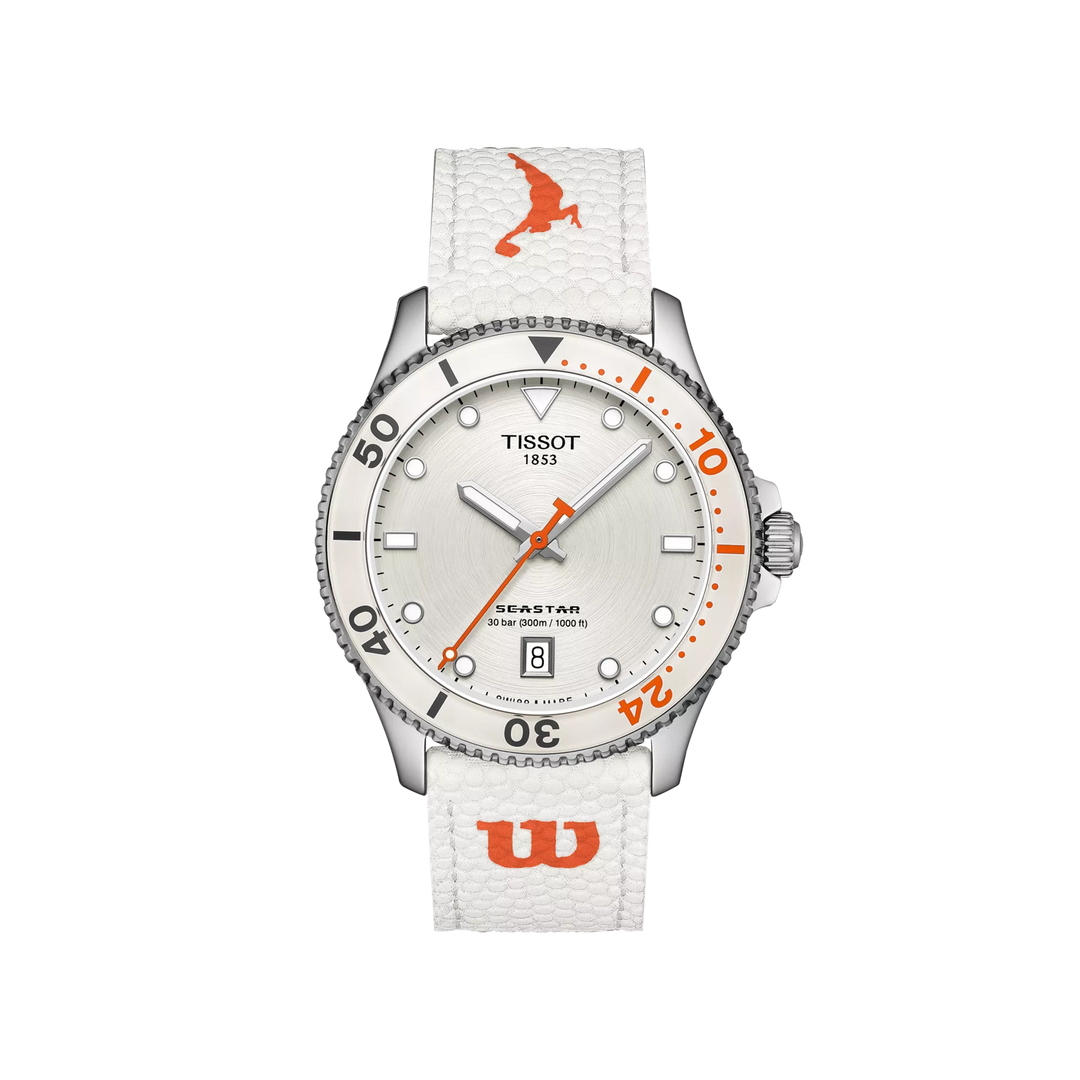 Tissot Watch Seastar Wilson WNBA Special Edition 40 mm Silber Quarz Stahl T120.410.17.011.00