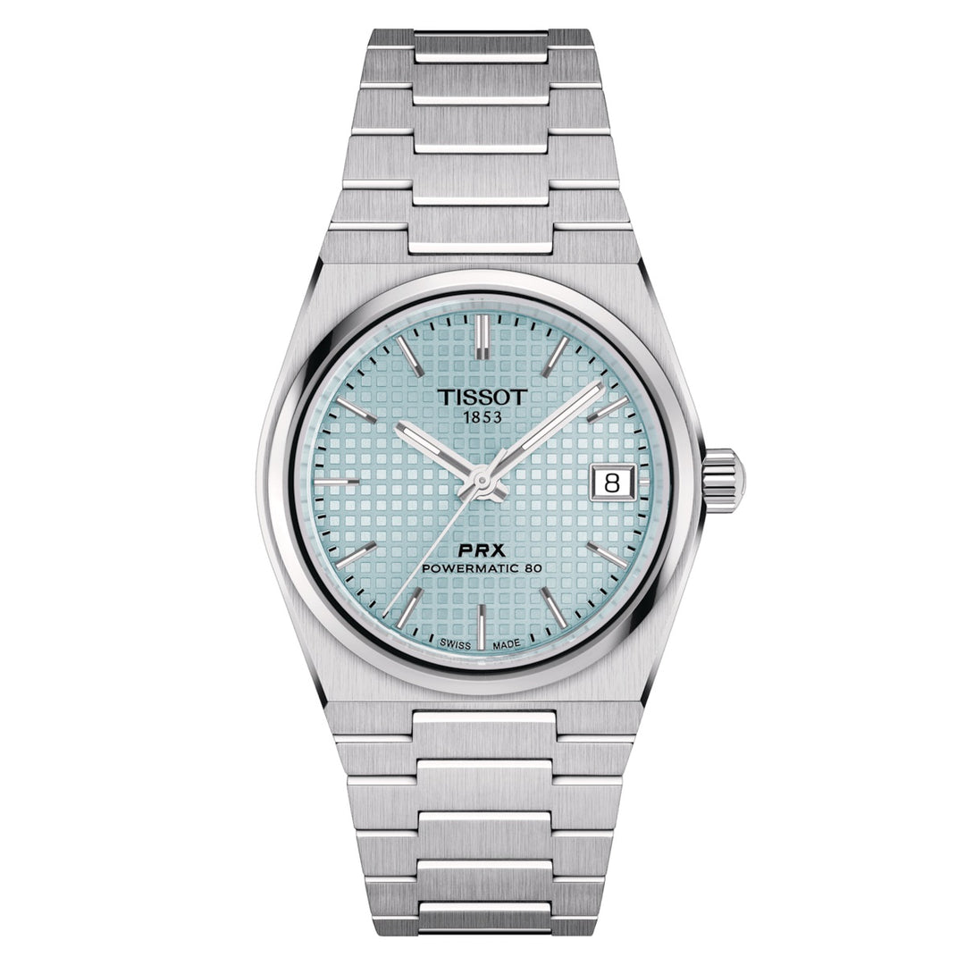 Tissot Watch PRX Powermatic 80 35mm Turquoise Automatisch staal T137.207.11.351.00 uur