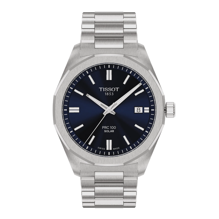 Tissot PRC 100 Solar 39mm blu quarzo acciaio T151.422.11.041.00