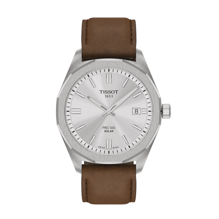Tissot Uhr PRC 100 Solar 39 mm Silber Quarzstahl T151.422.16.031.00