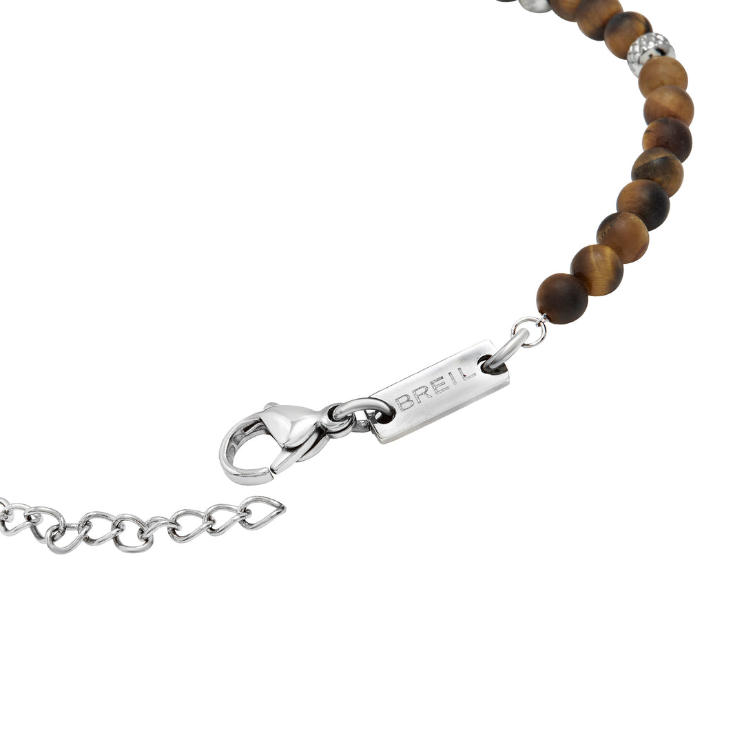 Breil Wild steel tiger eye bracelet TJ3823