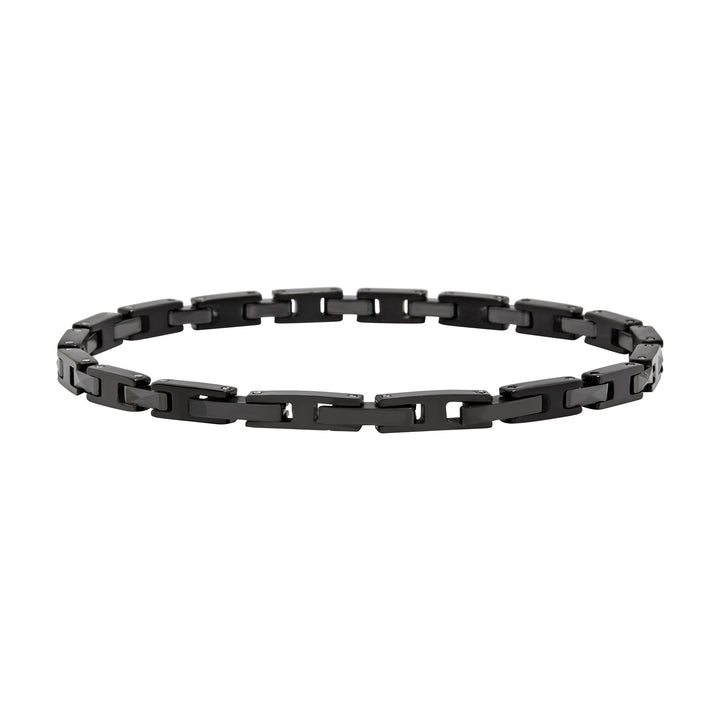 Breil bracciale Ceramic Brick acciaio finitura PVD nero ceramica TJ3964