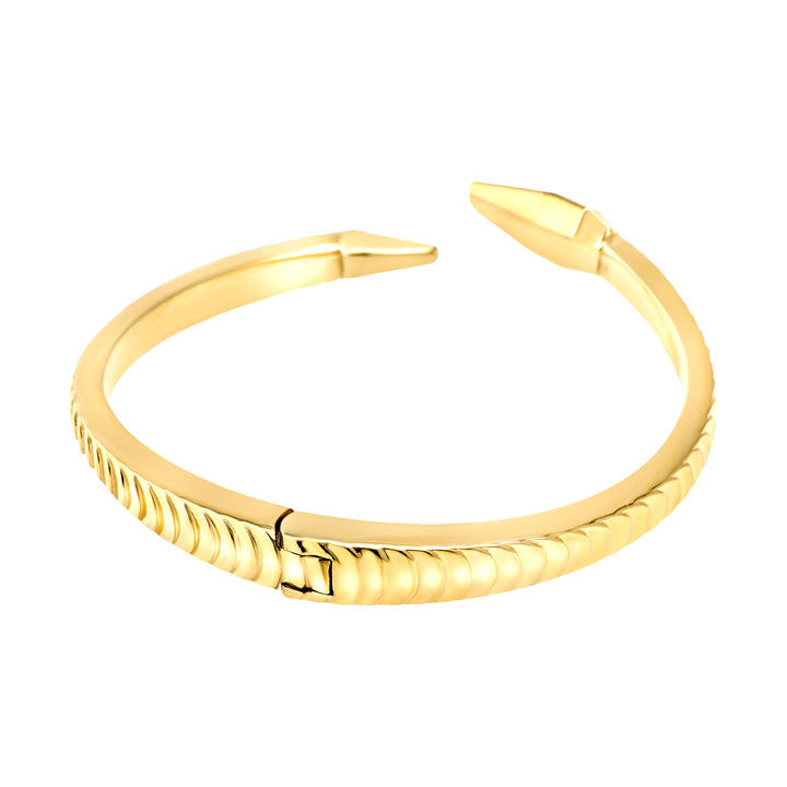 Breil bracciale rigido Hypnotic acciaio finitura Pvd oro 14K TJ4207