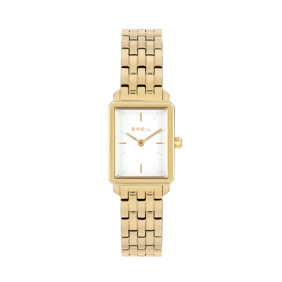 Breil reloj Carré 20x24mm blanco acero de cuarzo acabado oro IP TW2078