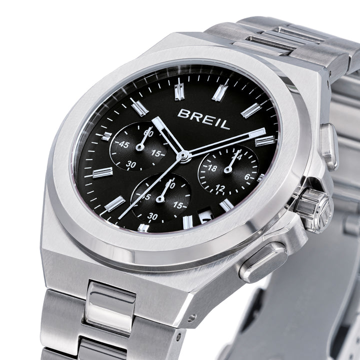 Breil Apex Chrono watch 40mm black quartz steel TW2111