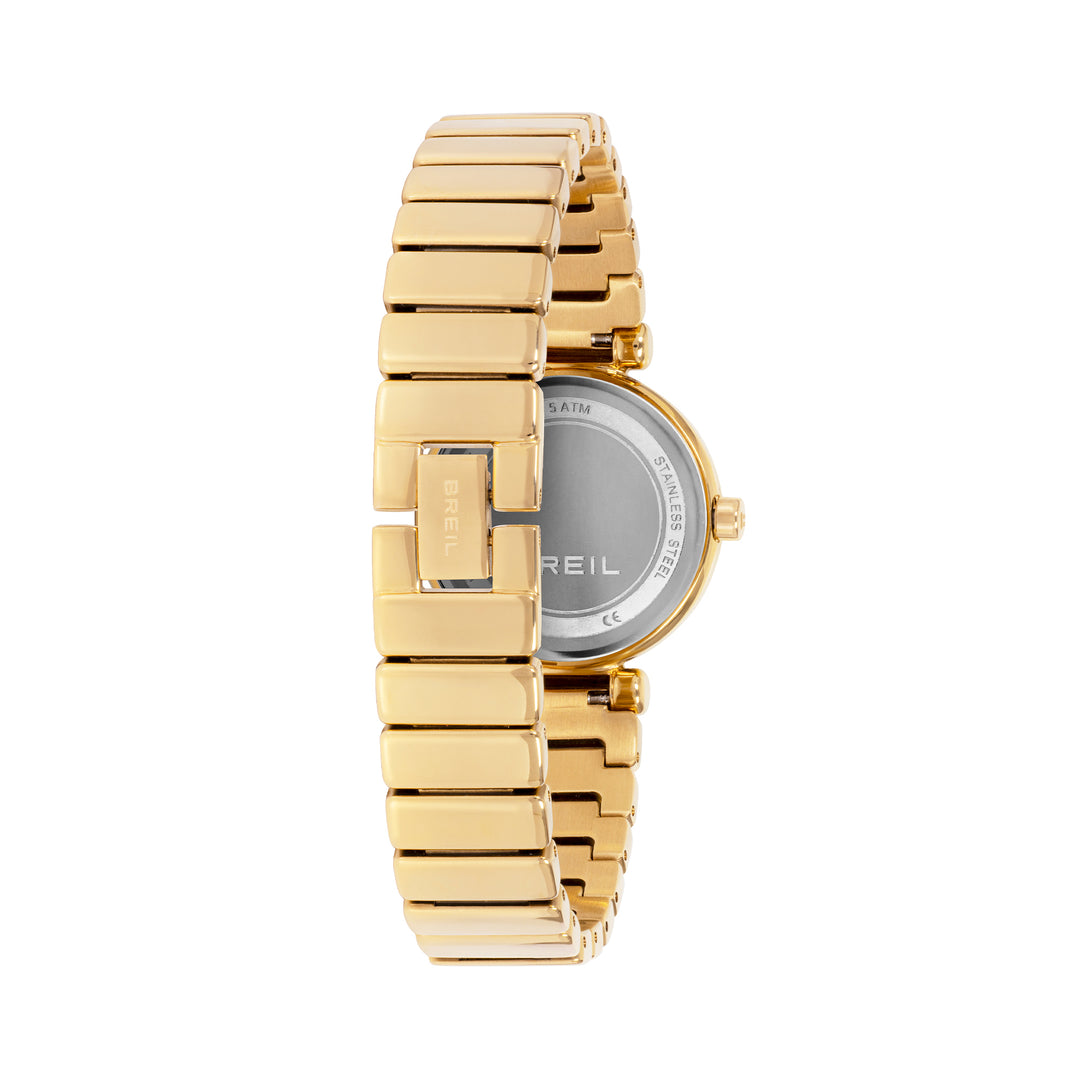 Breil Nuvè watch 28mm silver quartz steel IP gold finish TW2126