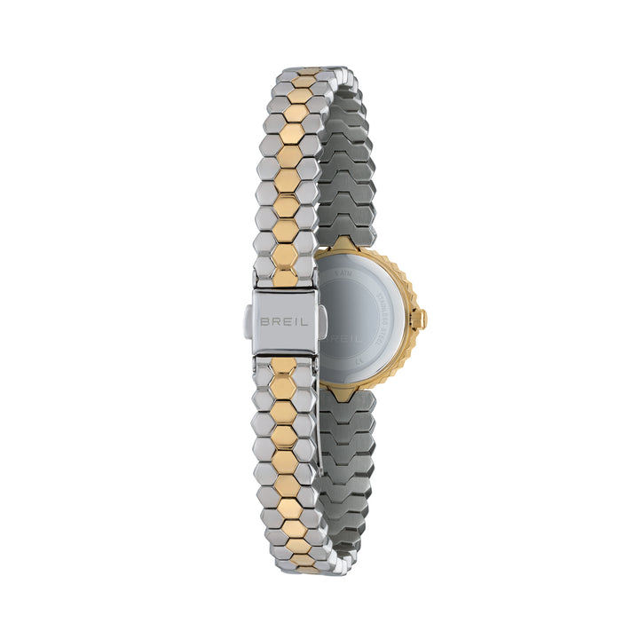 Breil Primp Uhr, 24 mm, weißer Quarzstahl, PVD-Finish, 14 Karat Gold, TW2200