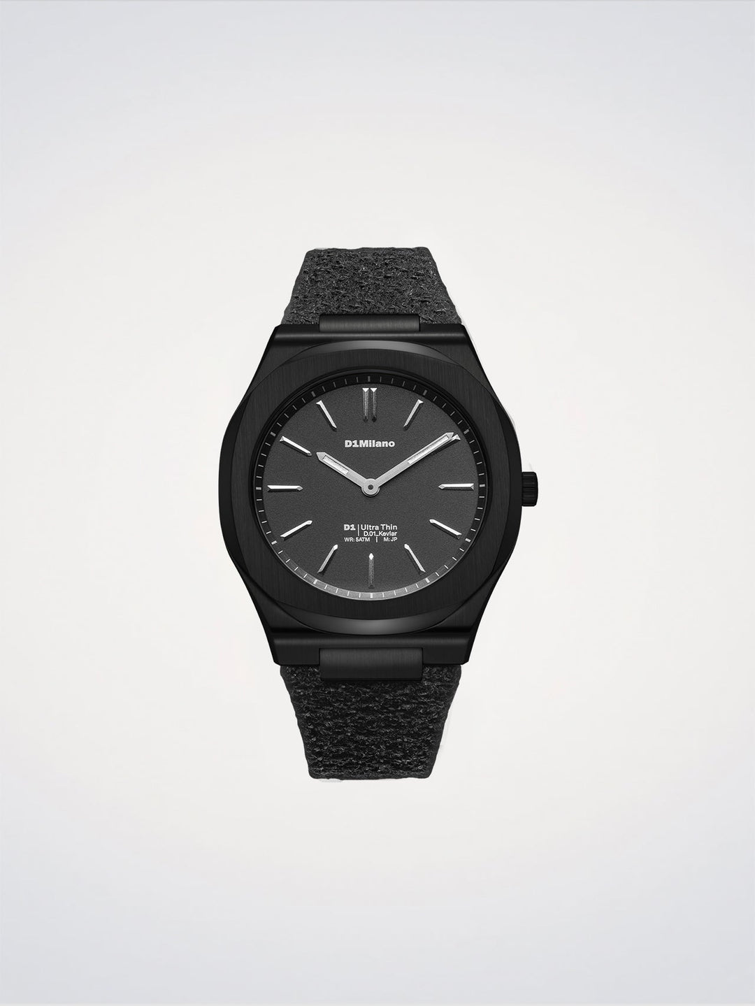 Montre ultra fine D1 Milano en Kevlar noir 39 mm D1-UHKJ01