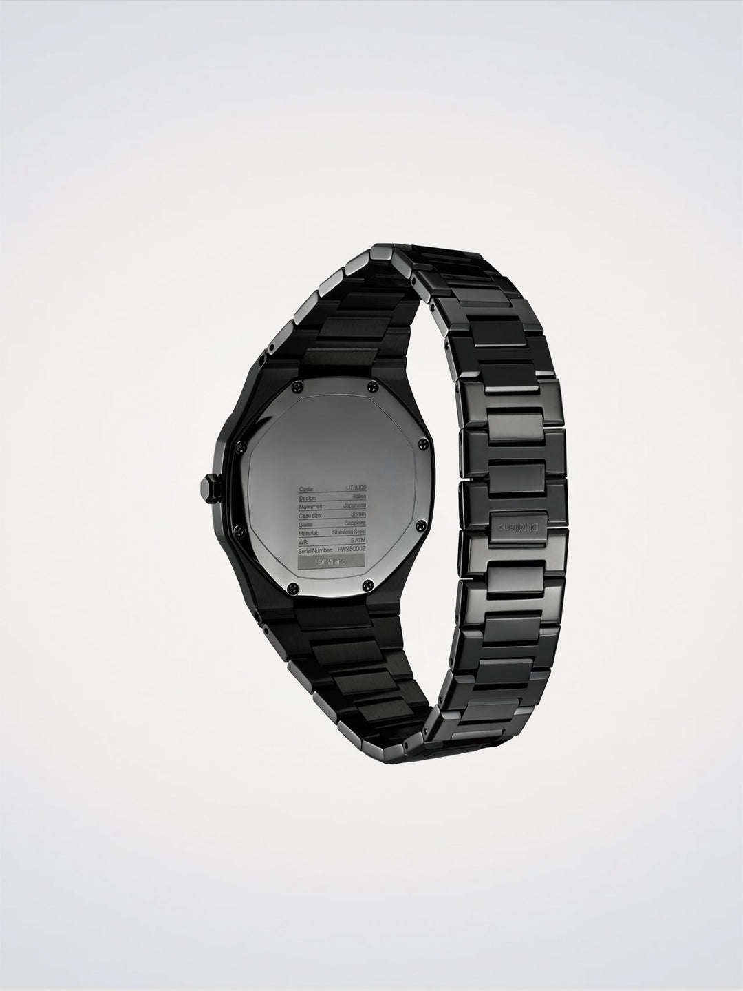 D1 Milano Black Mirror Ultra Thin 38 mm D1-UTBU09