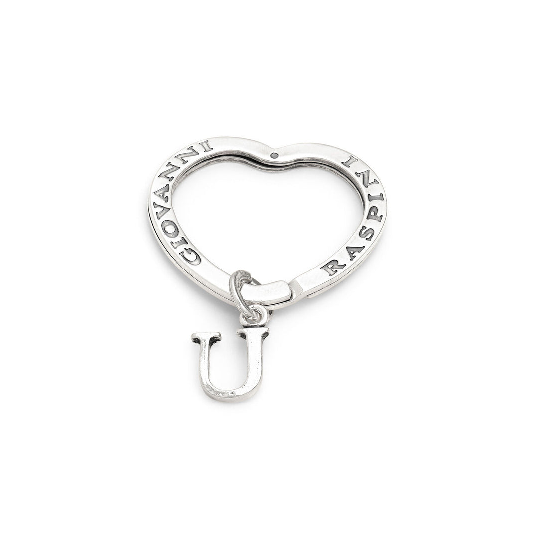Porte-clés Giovanni Raspini lettre u Porte-clés en argent 925 X01424