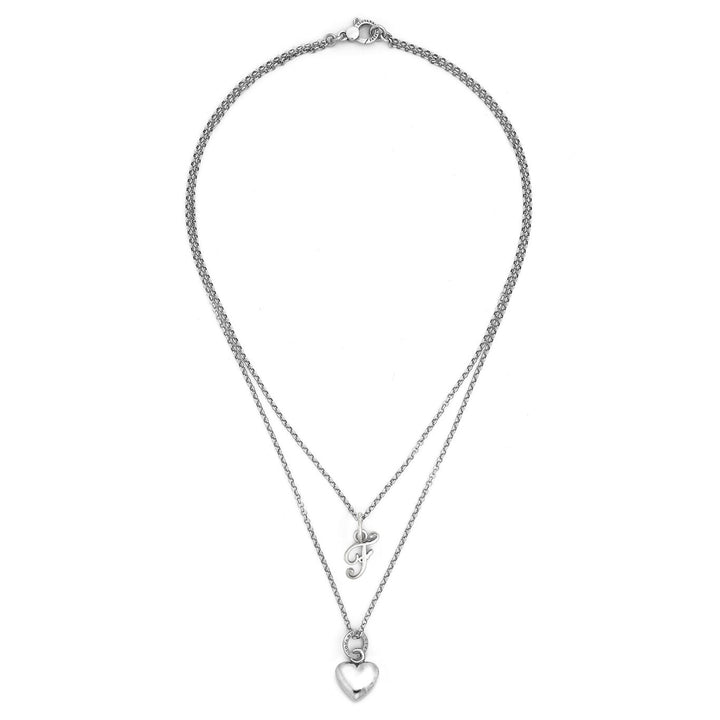 Giovanni Raspini collana cuore e lettera f Collana in Argento 925 X01565