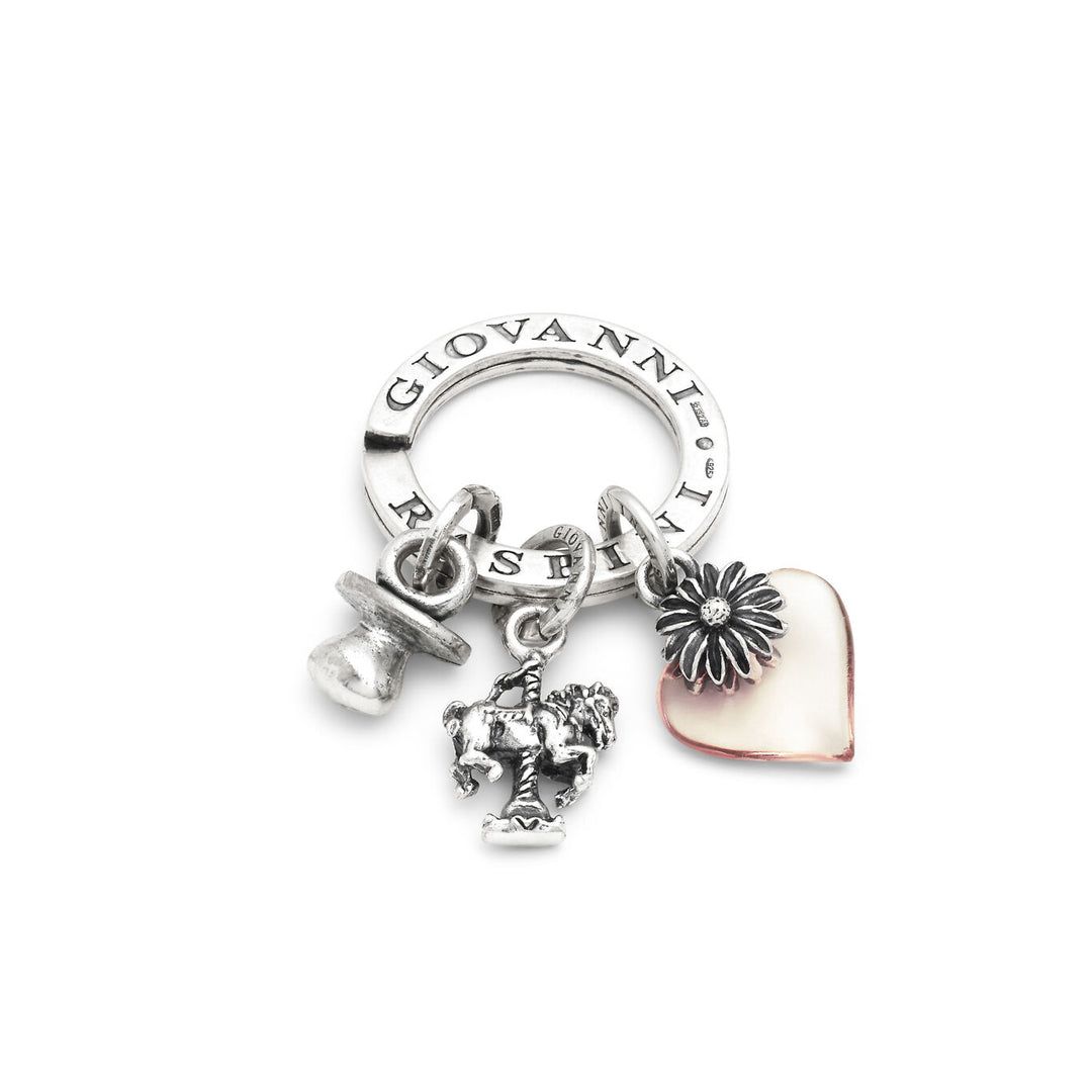 Giovanni Raspini Porte-clés Welcome Baby Girl argent X01629