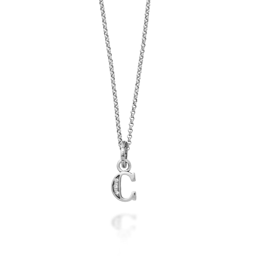 Collier lettre en cristal Giovanni Raspini argent X01655