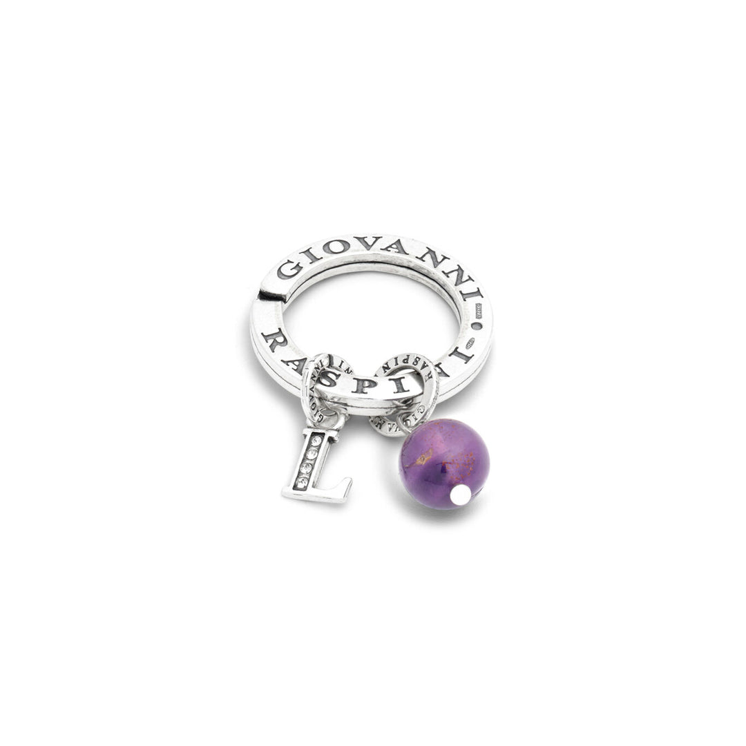 Porte-clés lettre porte-bonheur en argent Giovanni Raspini X01699