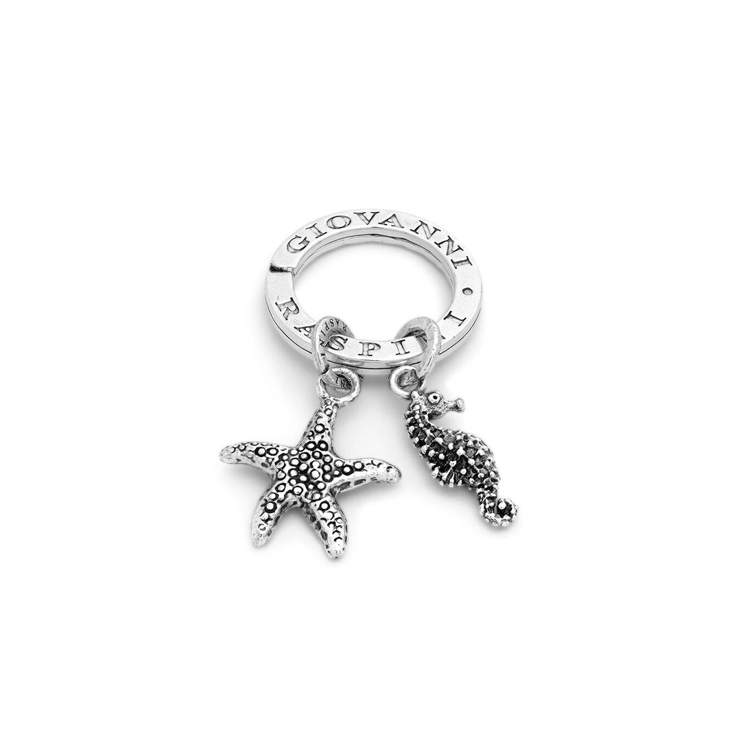 Giovanni Raspini I love the sea silver key ring X01824