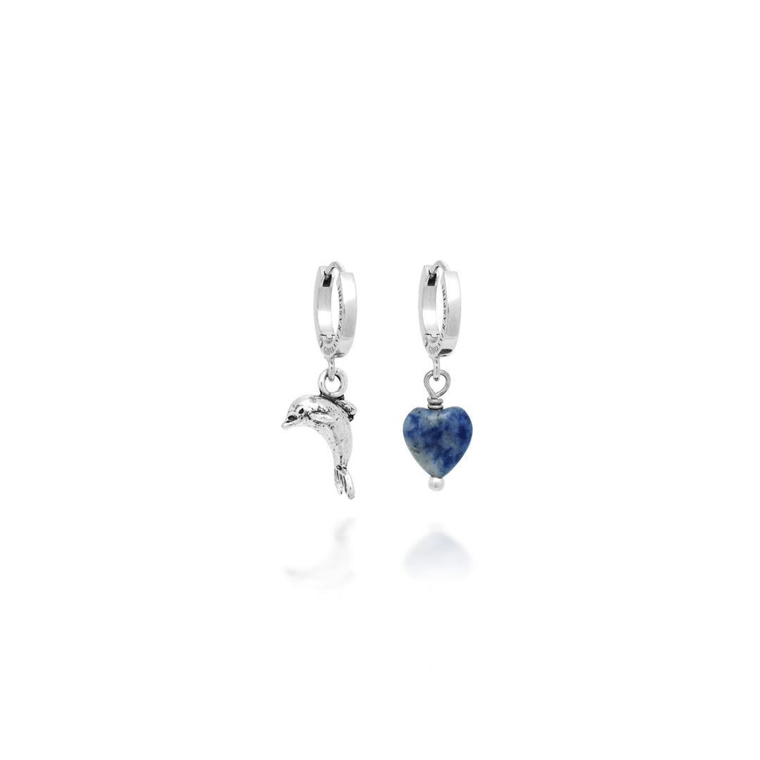 Giovanni Raspini Huggie Dolphin earrings silver X01843