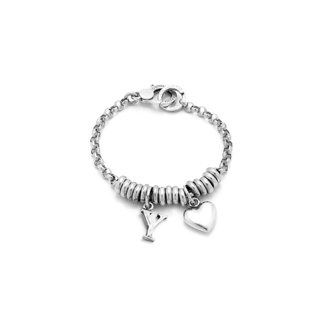 Giovanni Raspini Bracelet coeur et lettre Y argent X01874