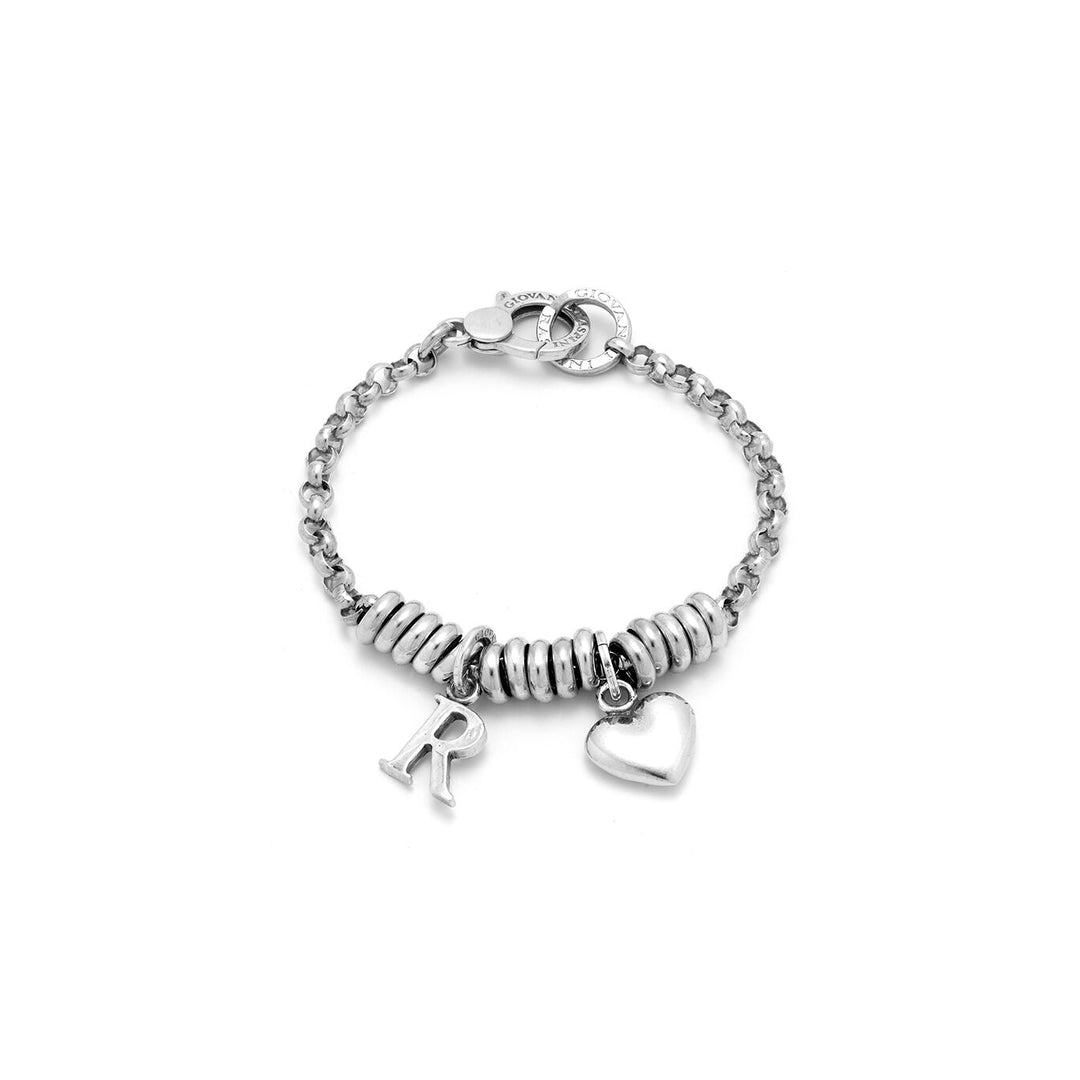 Bracelet Giovanni Raspini Coeur et Lettre R en argent X01880