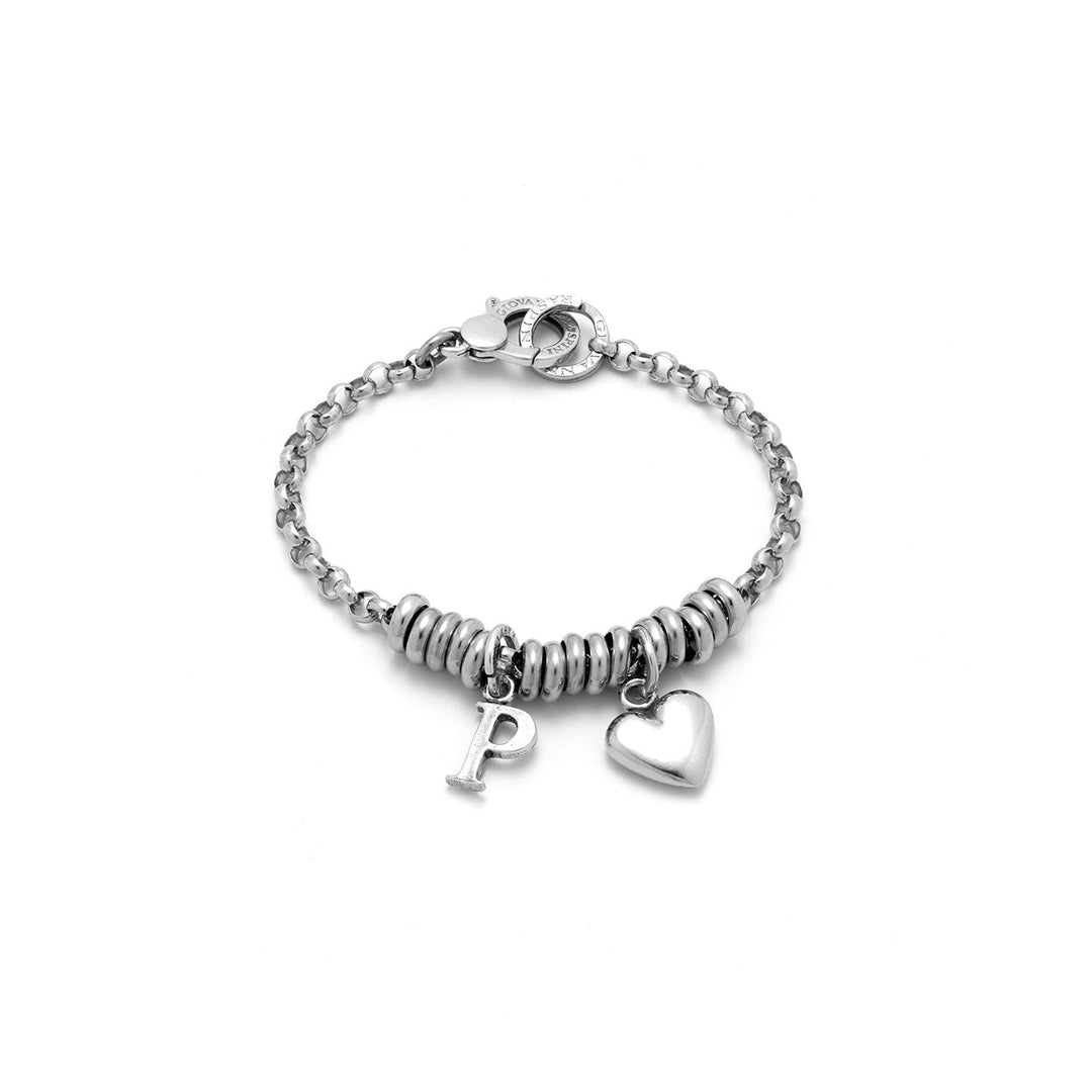 Bracelet en argent Giovanni Raspini Coeur et Lettre P X01882