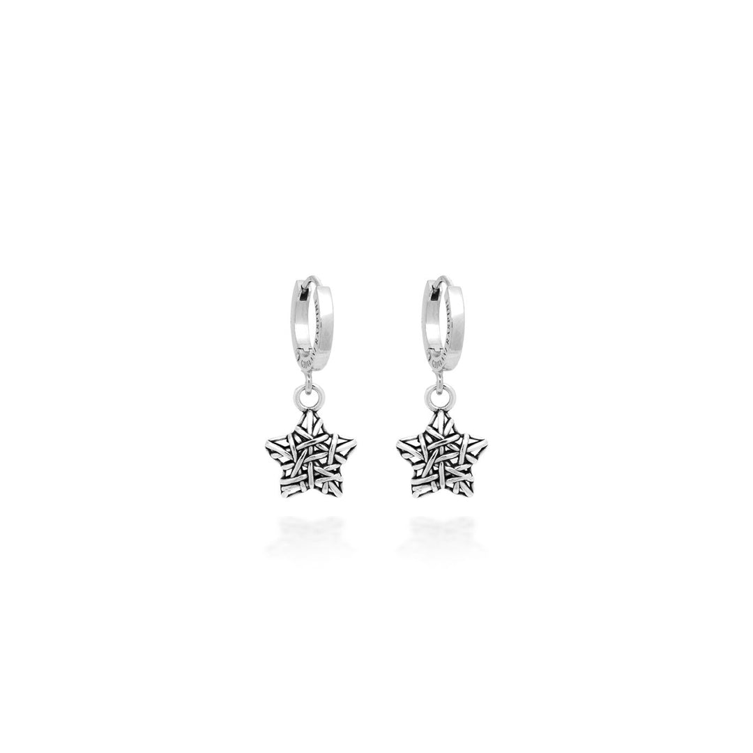 Giovanni Raspini Huggie Stella Intrecci earrings silver X01899