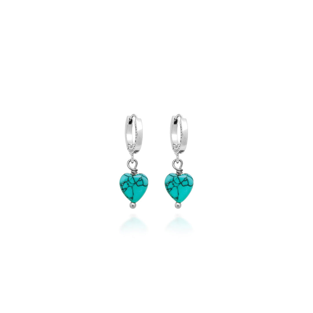Giovanni Raspini Turquoise Heart Huggie Earrings 1904