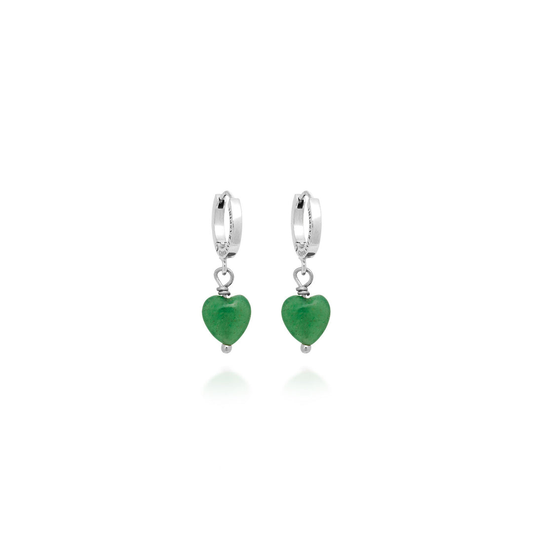 Giovanni Raspini Green Aventurine Huggie Earrings 1908