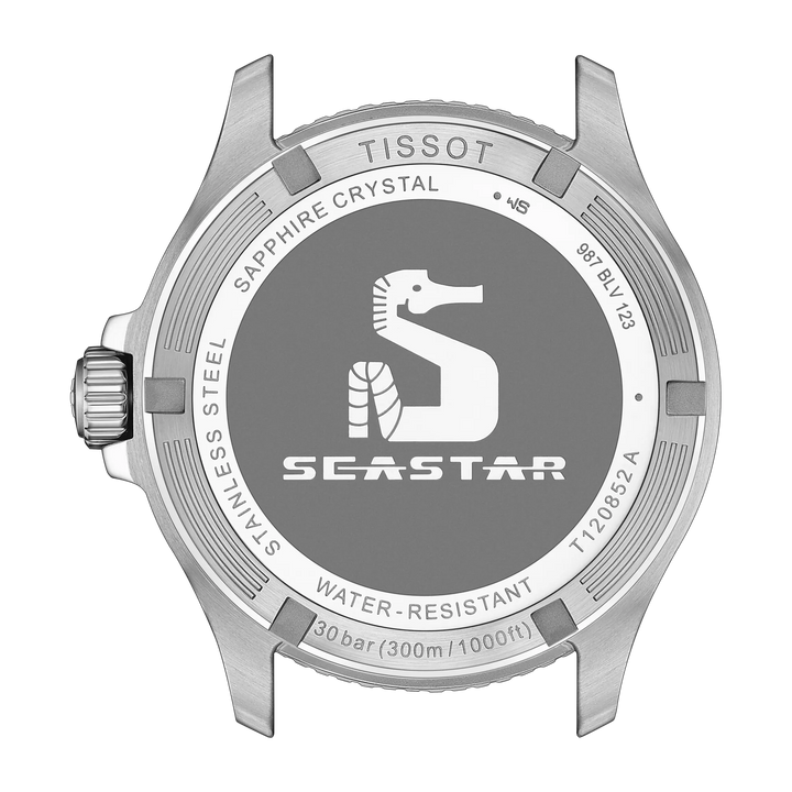 天梭手表Seastar 1000 GMT 40毫米黑色石英钢T120.852.111.05.05.00