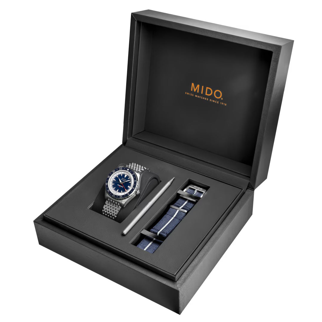Mido Ocean Star GMT Watch Special Edition 40mm Blå automatisk stål M026.829.18.041.00