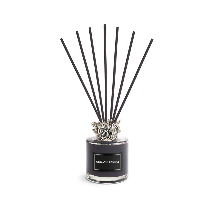 Giovanni Raspini Coralli Diffuser - Nero Divino home fragrance with white bronze decoration - XB0153