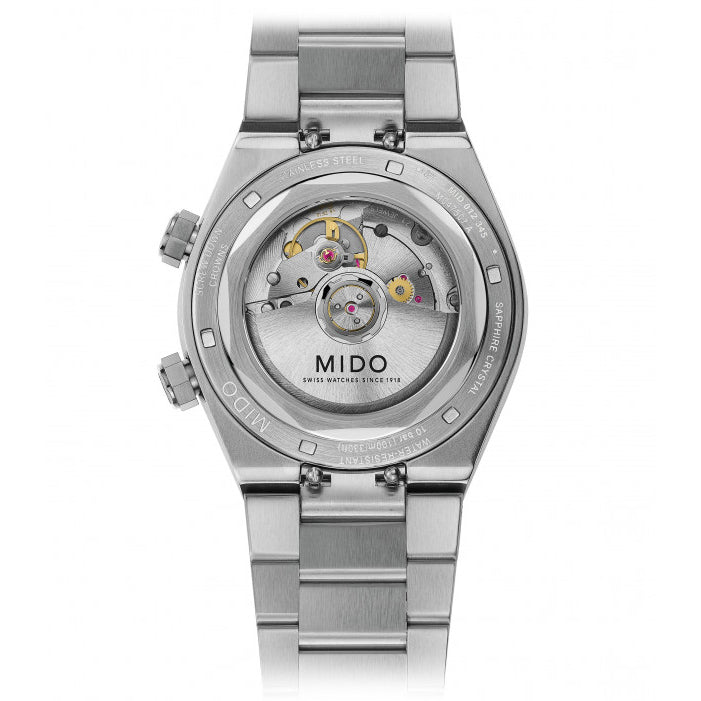 Mido Uhr Multifort 8 Two Crowns 38,4 x 40 mm grauer Automatikstahl M047.507.11.081.00
