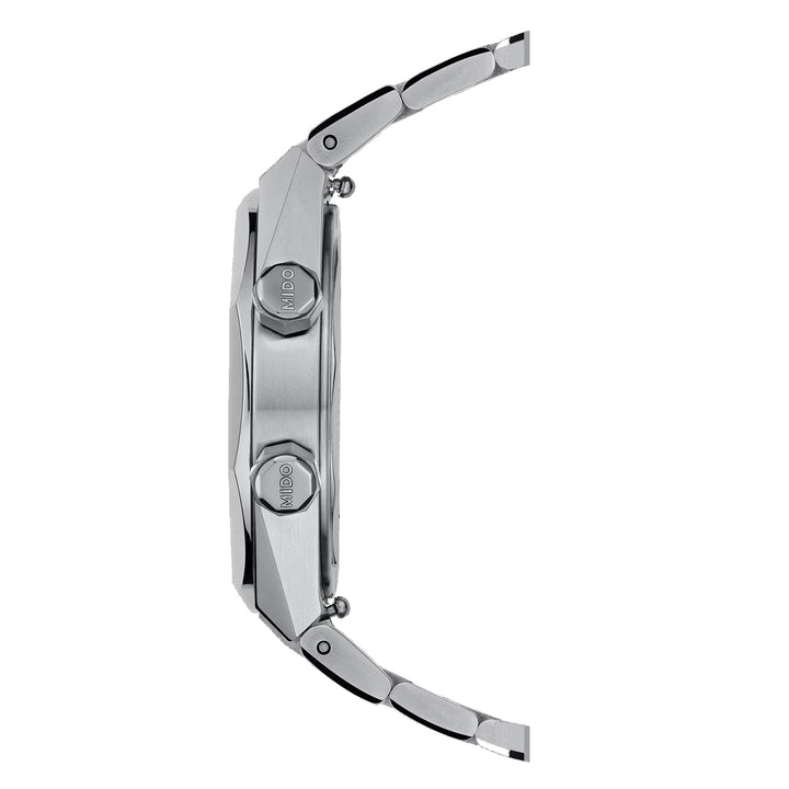 Mido Uhr Multifort 8 Two Crowns 38,4 x 40 mm grauer Automatikstahl M047.507.11.081.00