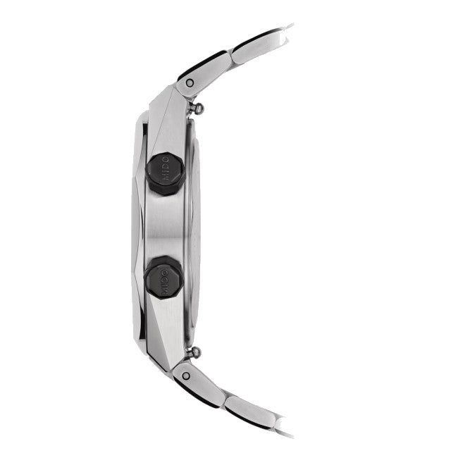 Mido Uhr Multifort 8 Two Crowns 38,4 x 40 mm schwarzer Automatikstahl M047.507.11.051.00