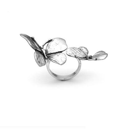 Giovanni Raspini Ring mit zwei Schmetterlingen 925 9800 Silber