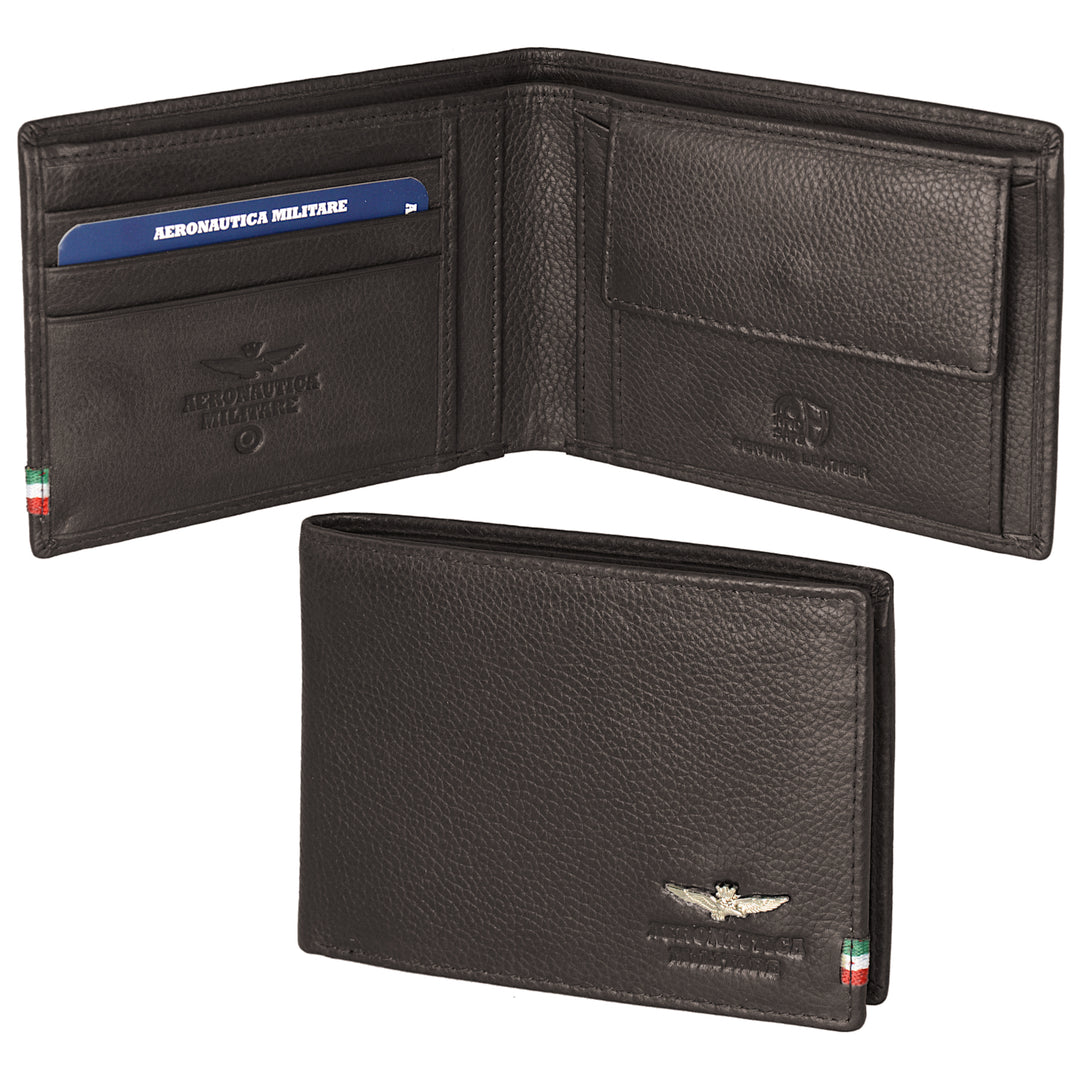 Aeronautica Military Flag Wallets com bainha de couro AM102-MO