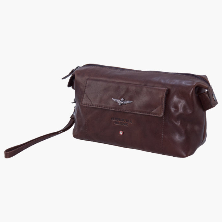 Aeronautica Military Necessário Bolsa Vintage de couro masculino AM300-MO