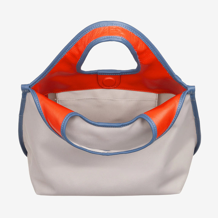 DUDU Sac Bandoulière Femme en Nylon et Cuir Après Ski - Cabas Léger Taille Moyenne avec Bandoulière Ajustable et Fermeture Magnétique, Design Sporty Chic