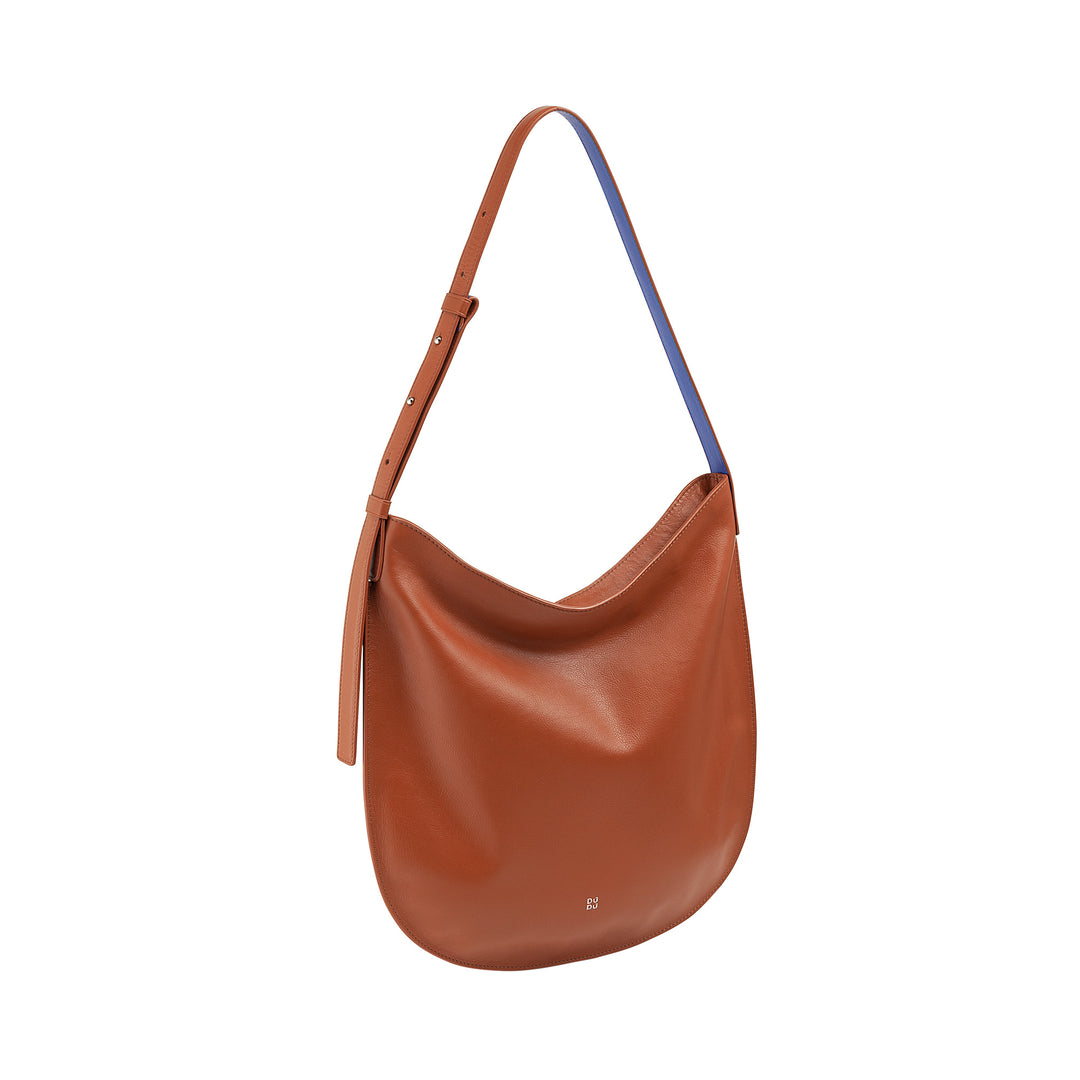 DUDU Sac à bandoulière pour Femme en Cuir Souple, Sac Hobo avec Fermeture éclair, Grand Sac à bandoulière réglable coloré et spacieux